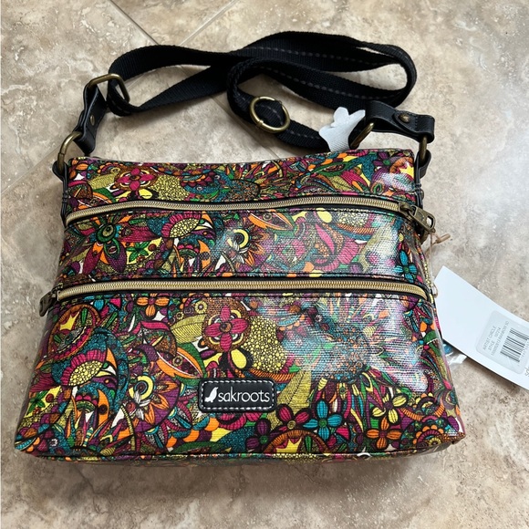 The Sak Bags Sakroots Artist Circle Crossbody Bag Coated Canvas